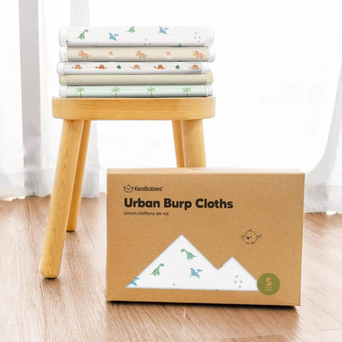 KeaBabies Urban Organic Burp Cloths - Roarsome - Image 9