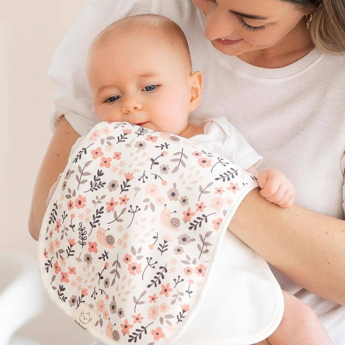KeaBabies Urban Organic Burp Cloths - Sweet Charm - Image 2