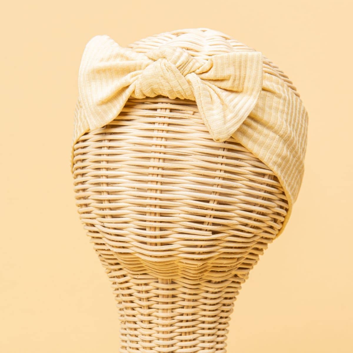 Kiin Baby Bamboo Stretch Bow Headband - Oat - Image 2