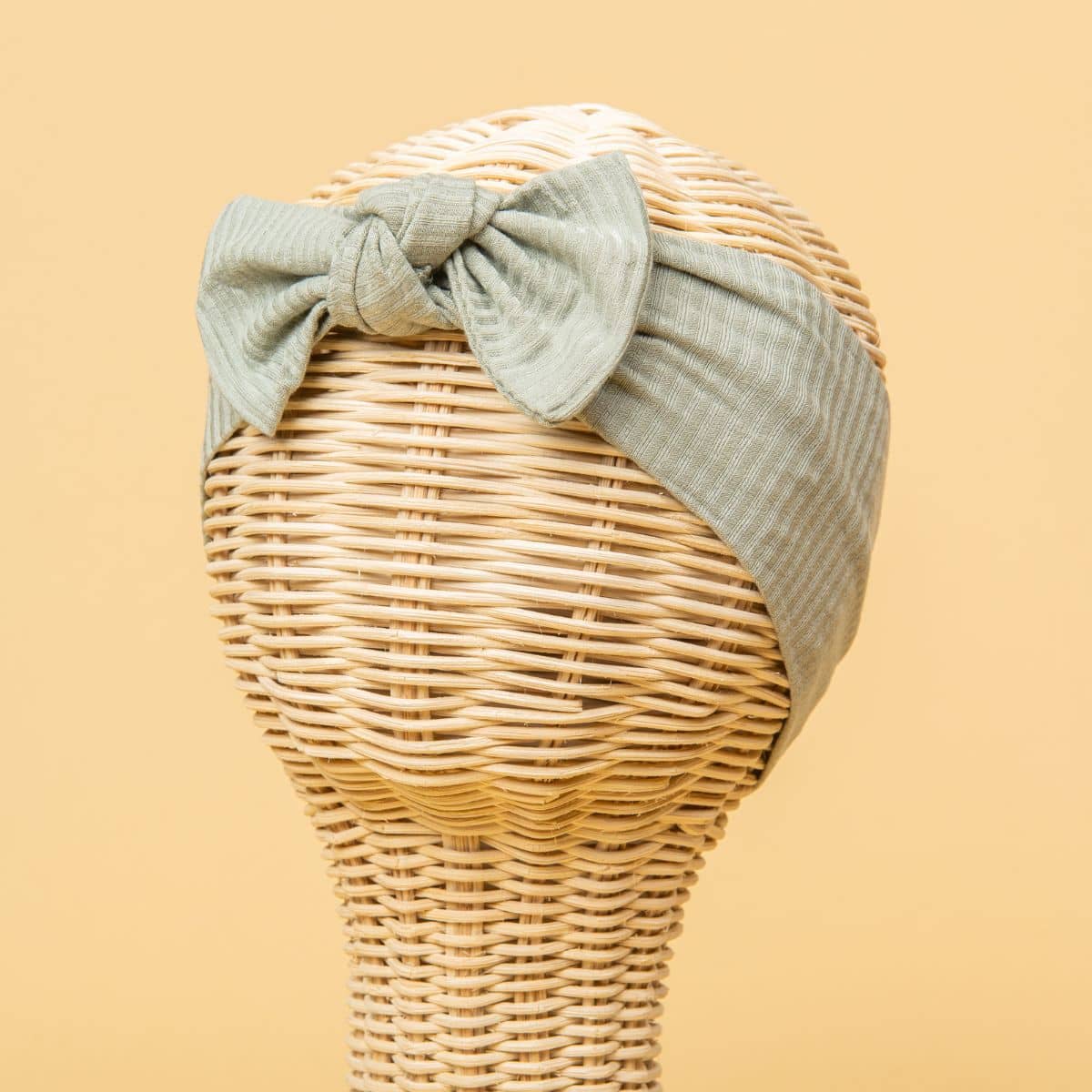 Kiin Baby Bamboo Stretch Bow Headband - Sage - Image 2
