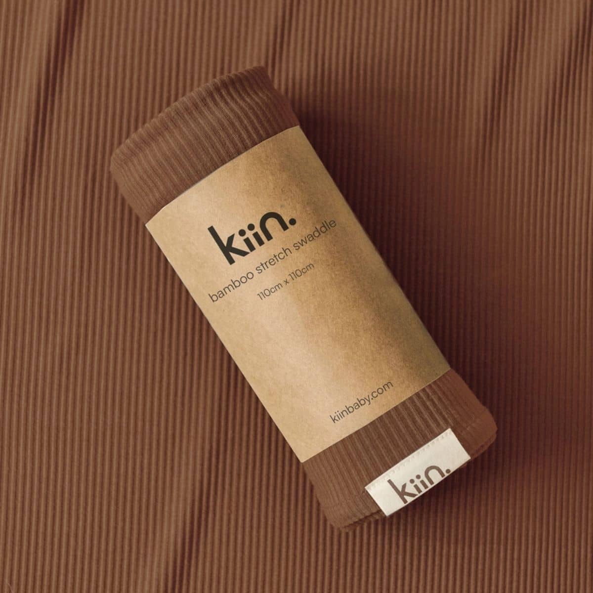 Kiin Baby Bamboo Stretch Swaddle - Chocolate - Image 3
