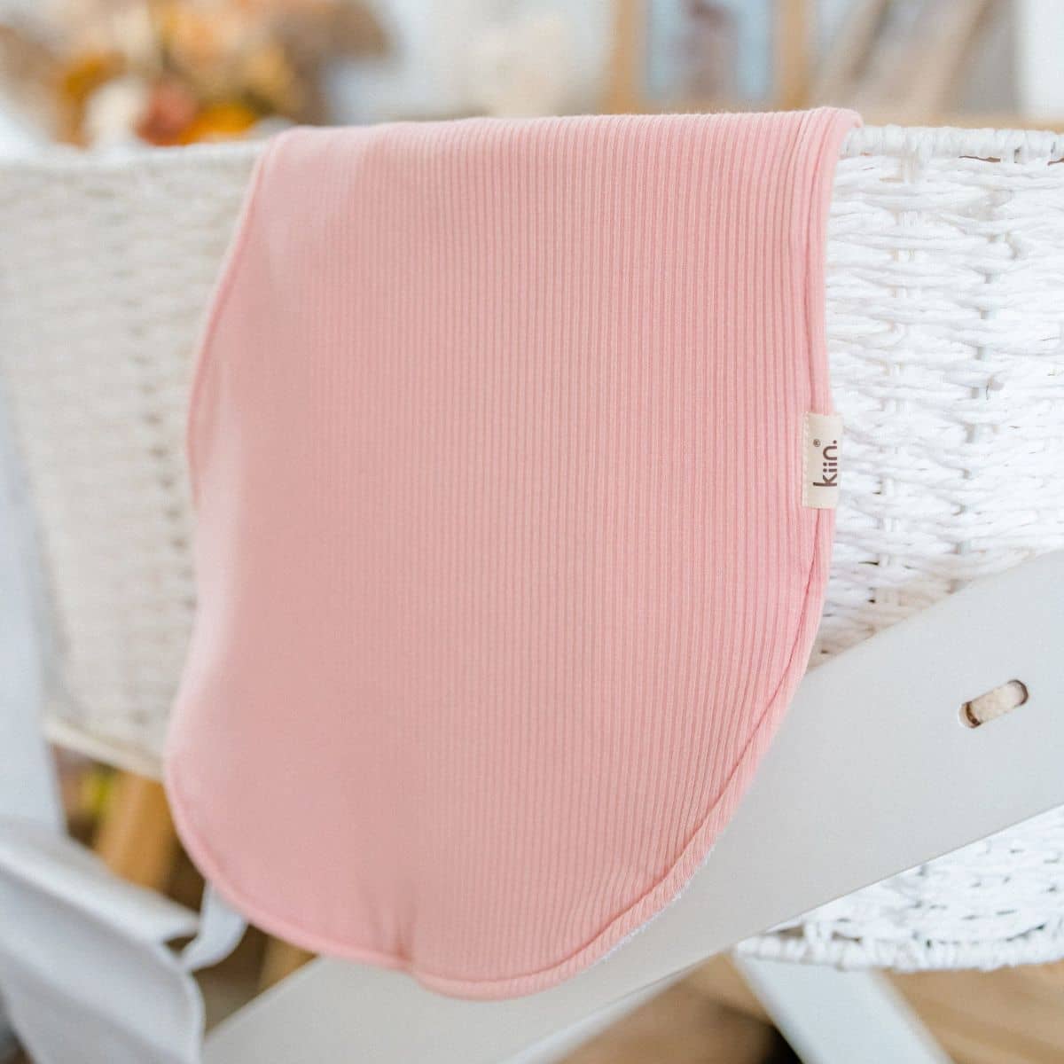 Kiin Baby Burp Cloth - Peony Rib - Image 3