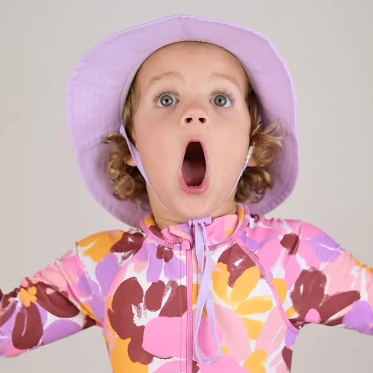 Kiin Baby Cotton Sun Hat - Lilac - Image 2