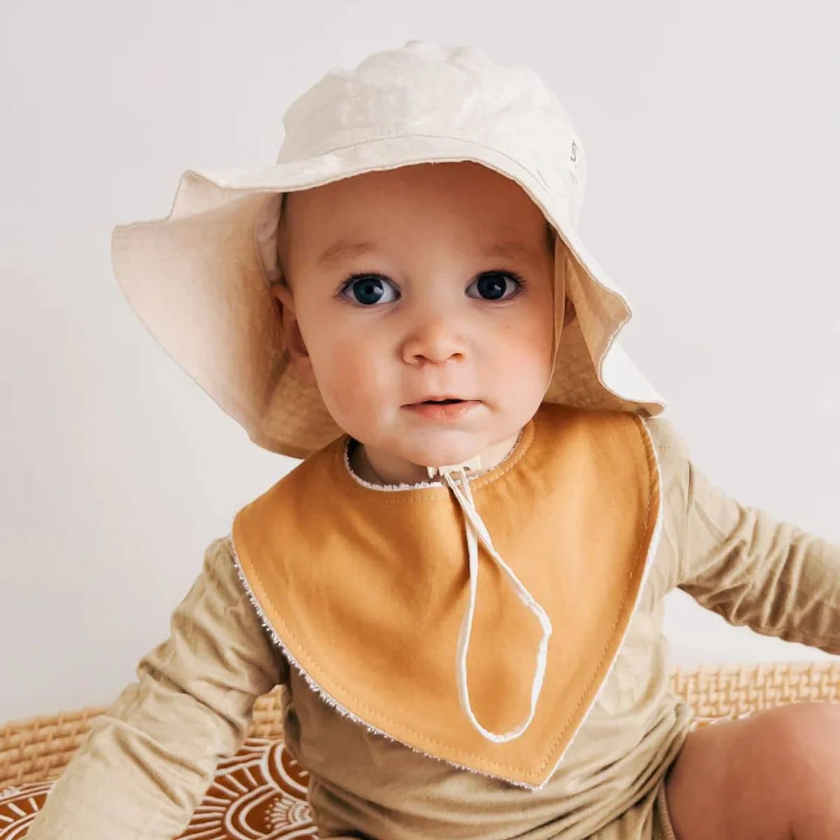 Kiin Baby Cotton Sun Hat - Oatmeal - Image 2