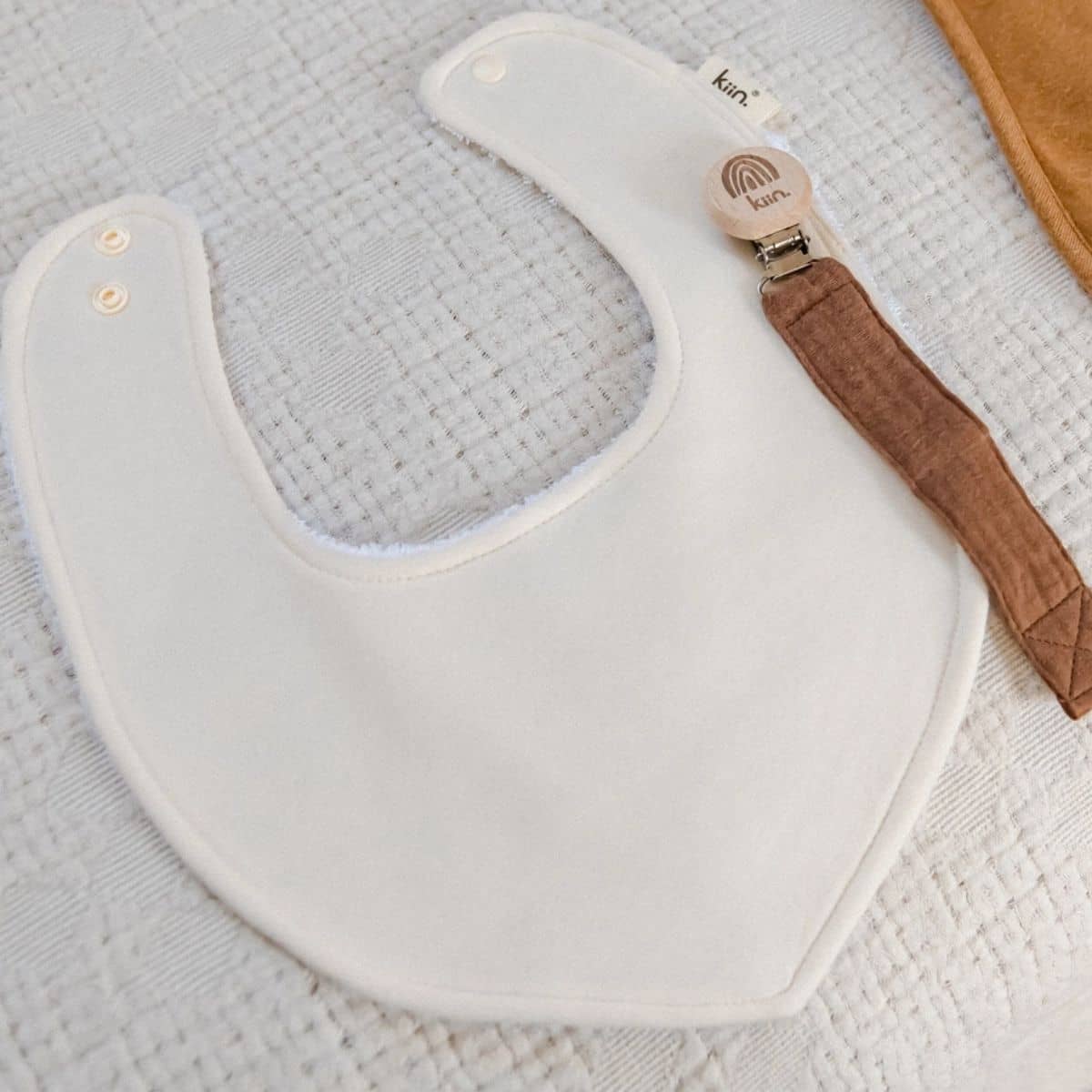 Kiin Baby Dribble Bib Jersey Cotton - Ivory - Image 2