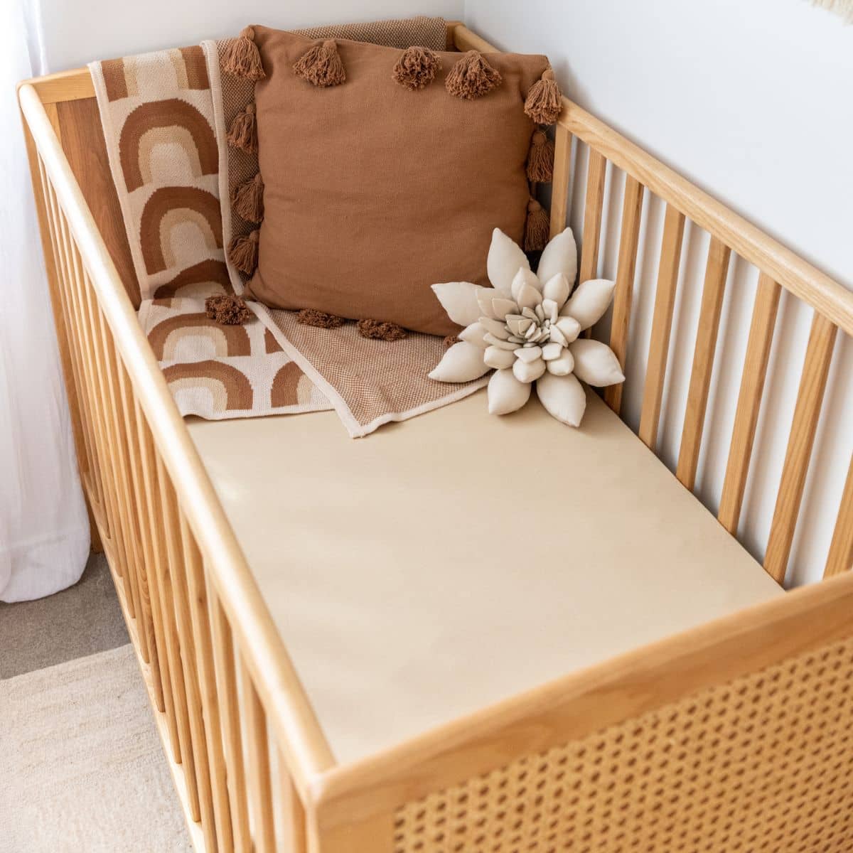 Kiin Baby Organic Cot Sheet - Oat - Image 3