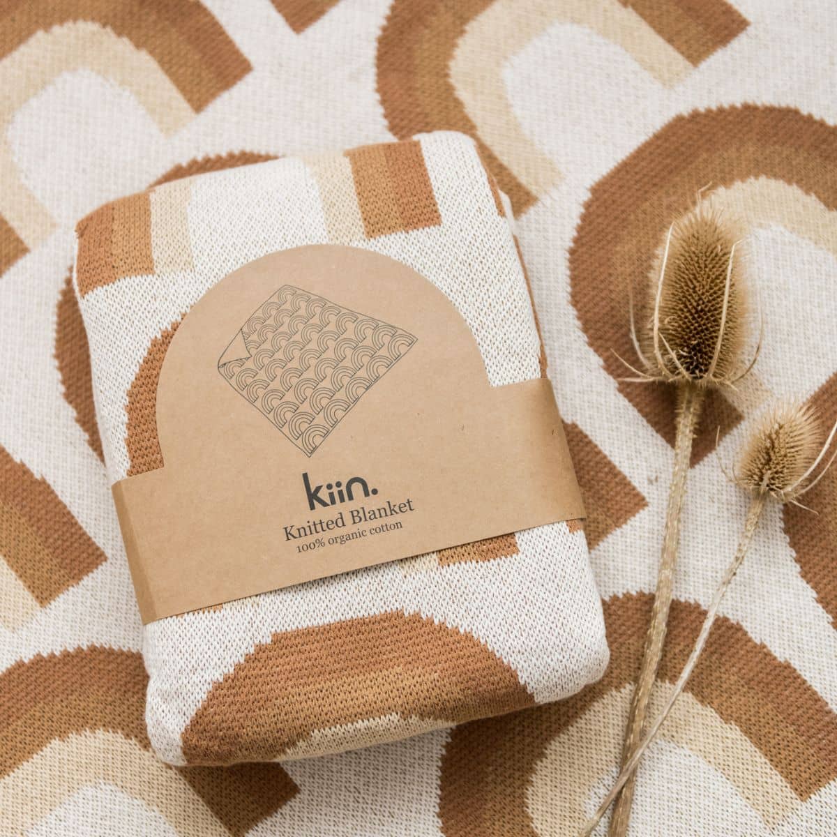 Kiin Baby Organic Cotton Knitted Blanket - Rainbow - Image 9