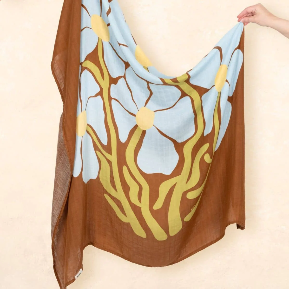 Kiin Baby Organic Muslin Swaddle - Limited Edition - Fleur Umber - Image 8
