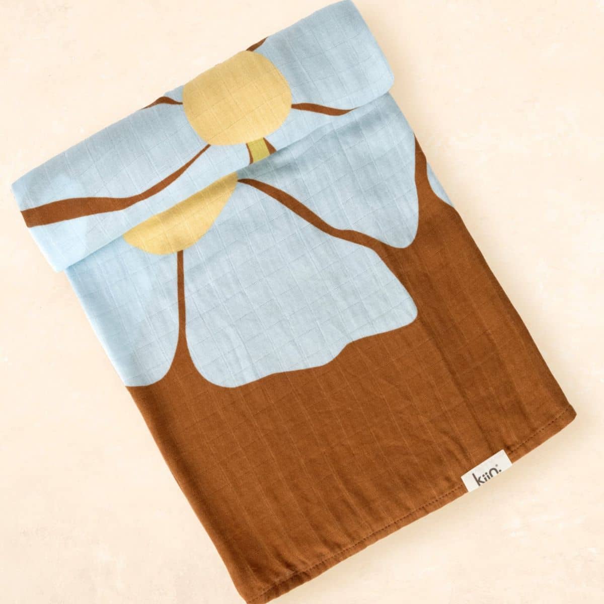 Kiin Baby Organic Muslin Swaddle - Limited Edition - Fleur Umber - Image 9