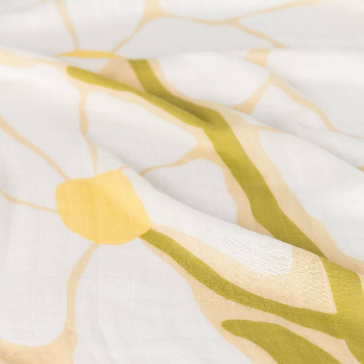Kiin Baby Organic Muslin Swaddle - Limited Edition - Fleur Warm Oat - Image 4