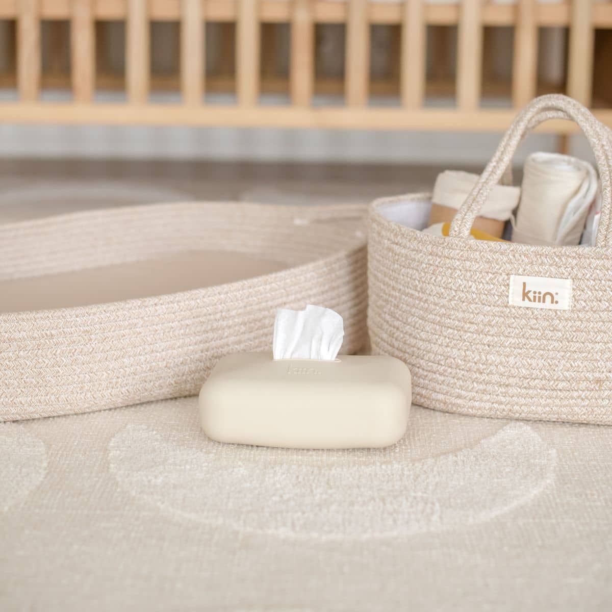 Kiin Baby Silicone Wipes Cover - Vanilla - Image 3