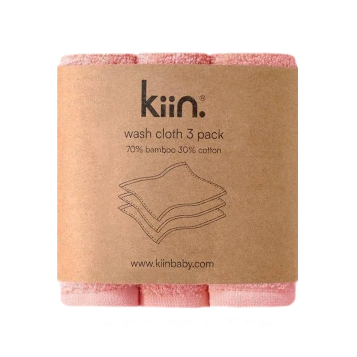 Kiin Baby Wash Cloths - Peony - Image 2
