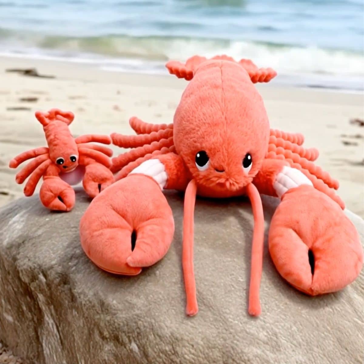 Les Ptipotos Mum & Baby Plush Toy - Iloveyou the Lobster - Image 2