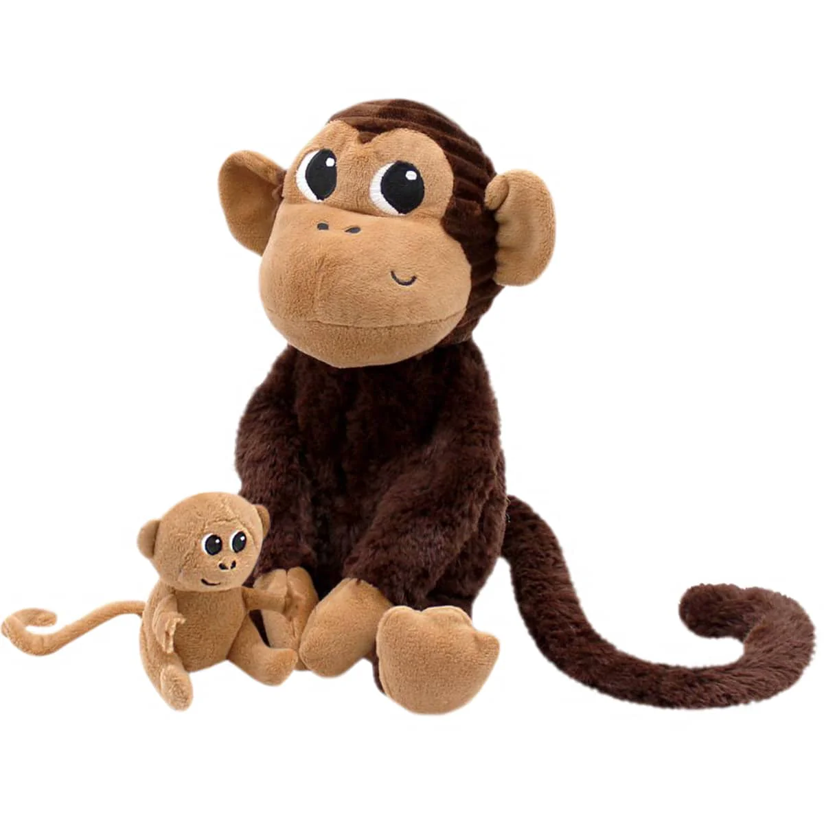 Les Ptipotos Mum & Baby Plush Toy - Zazou the Monkey - Image 3