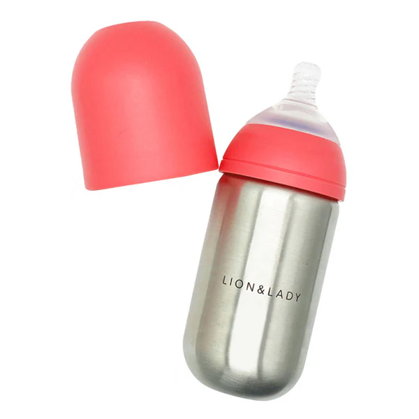 Lion & Lady Stainless Steel Baby Bottle - 350ml - Image 9