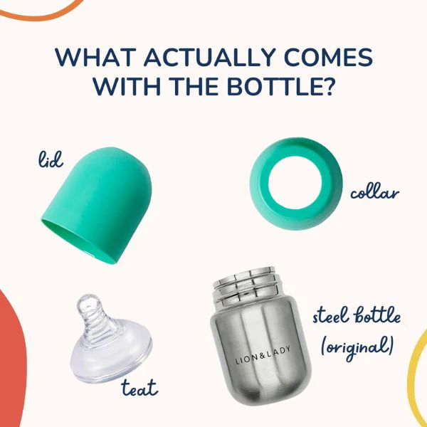 Lion & Lady Stainless Steel Bottle Newborn Pack - 210ml - Image 8
