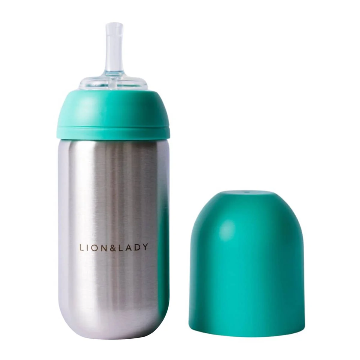 Lion & Lady Stainless Steel Toddler Straw Cup - 350ml