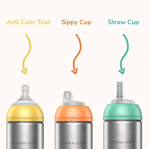 Lion & Lady Stainless Steel Toddler Sippy Cup - 210ml - Image 5
