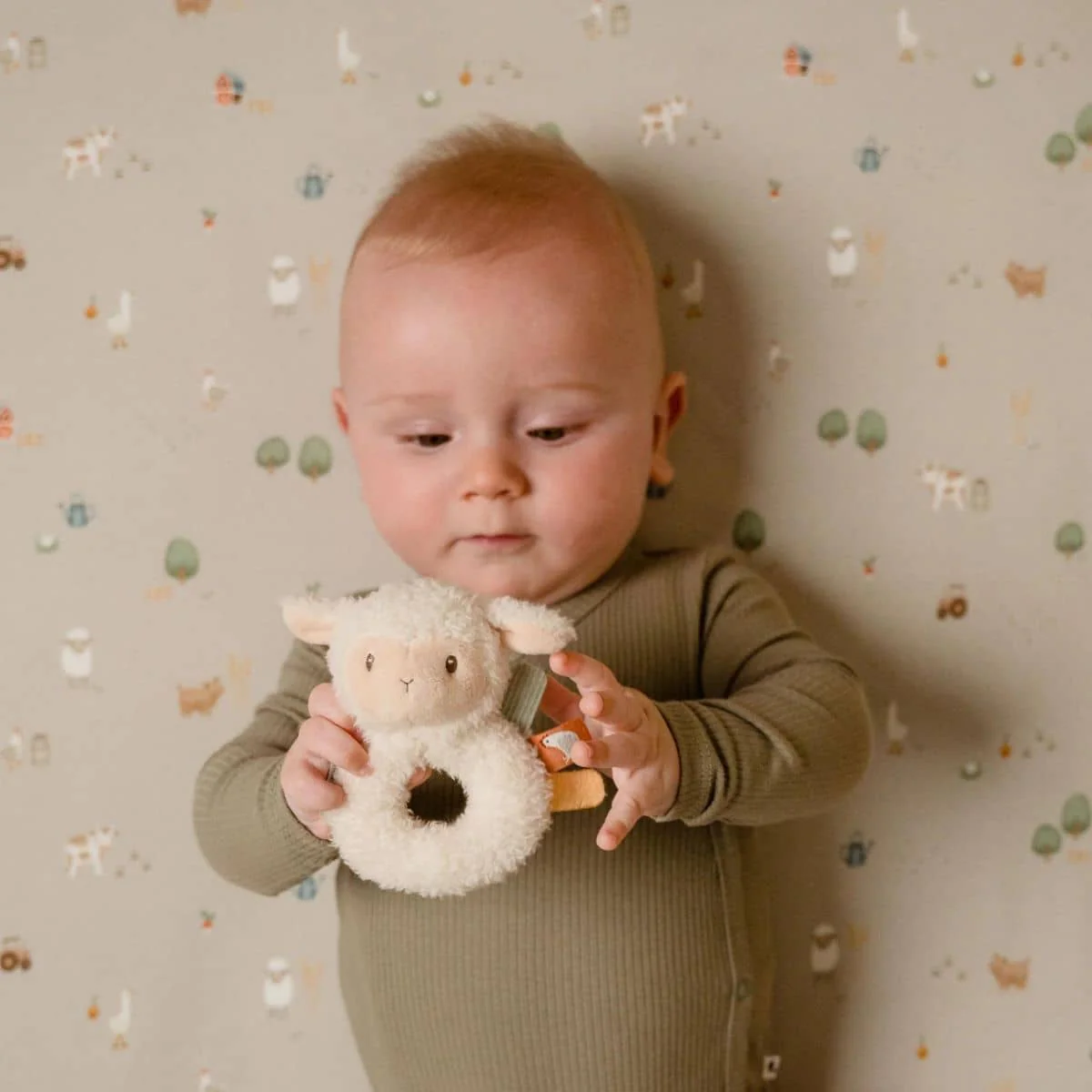 Little Dutch Little Farm Soft Ringrattle Sheep - Image 2