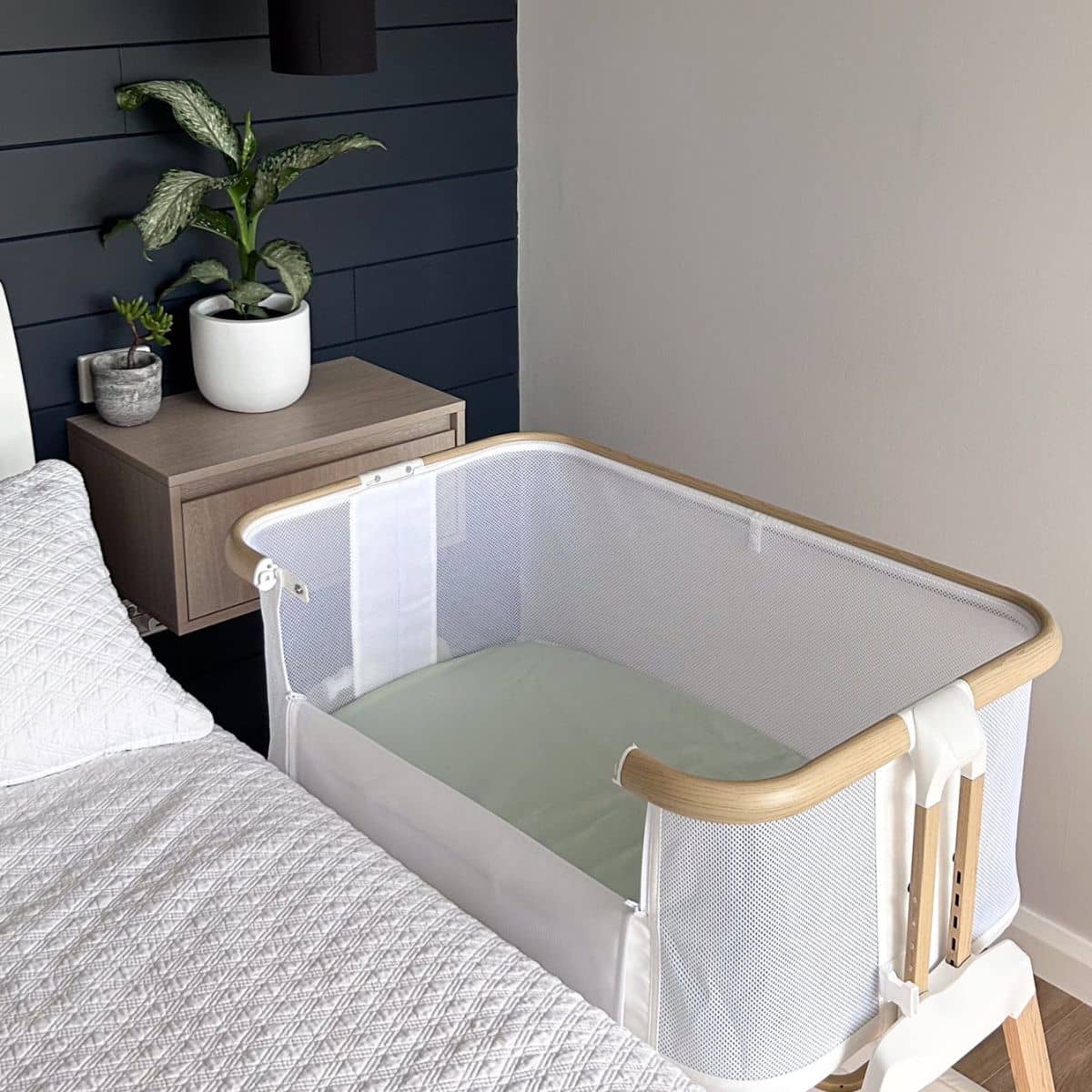 Little Human Linens Waterproof Change Pad / Co-Sleeper Bassinet Sheet - Sage - Image 3