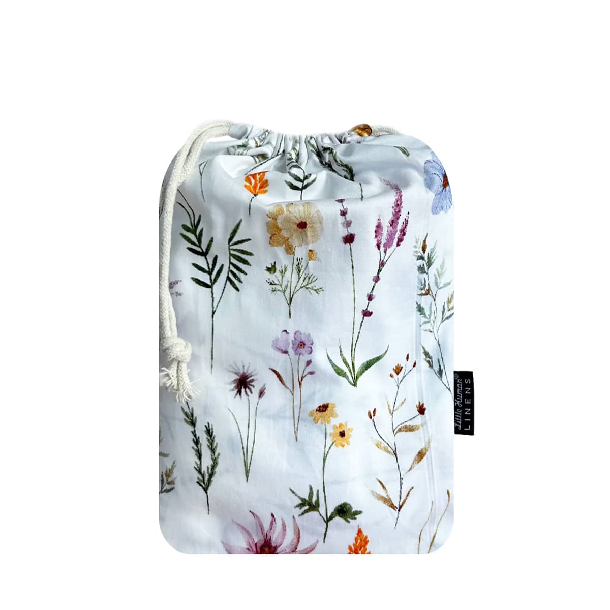 Little Human Linens Waterproof Change Pad / Co-Sleeper Bassinet Sheet - Wildflower