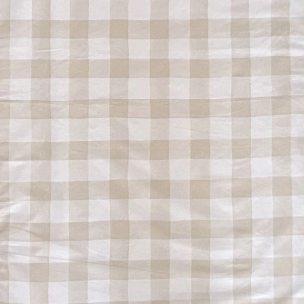 Little Human Linens Waterproof Cot Sheet - Latte Gingham - Image 2
