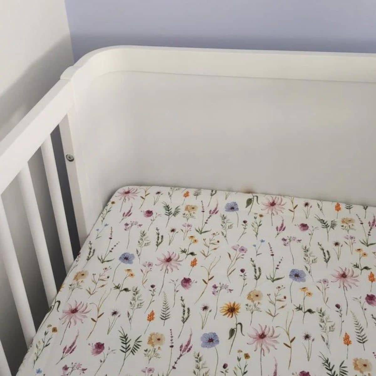 Little Human Linens Waterproof Cot Sheet - Wildflower - Image 6