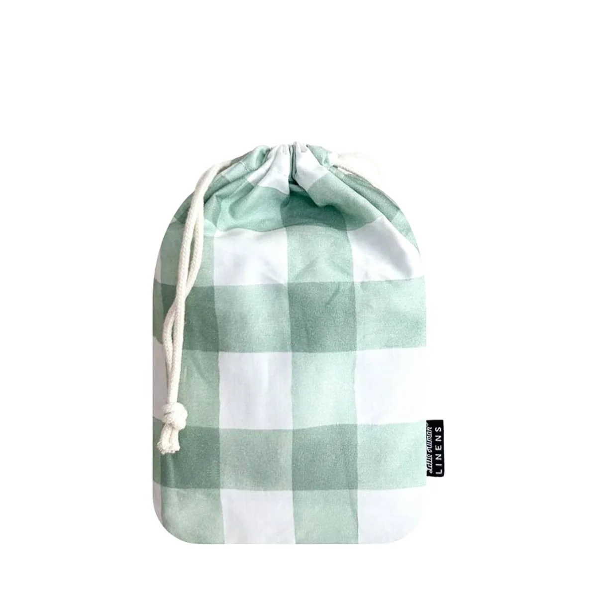 Little Human Linens Waterproof Small Bassinet Sheet - Green Gingham