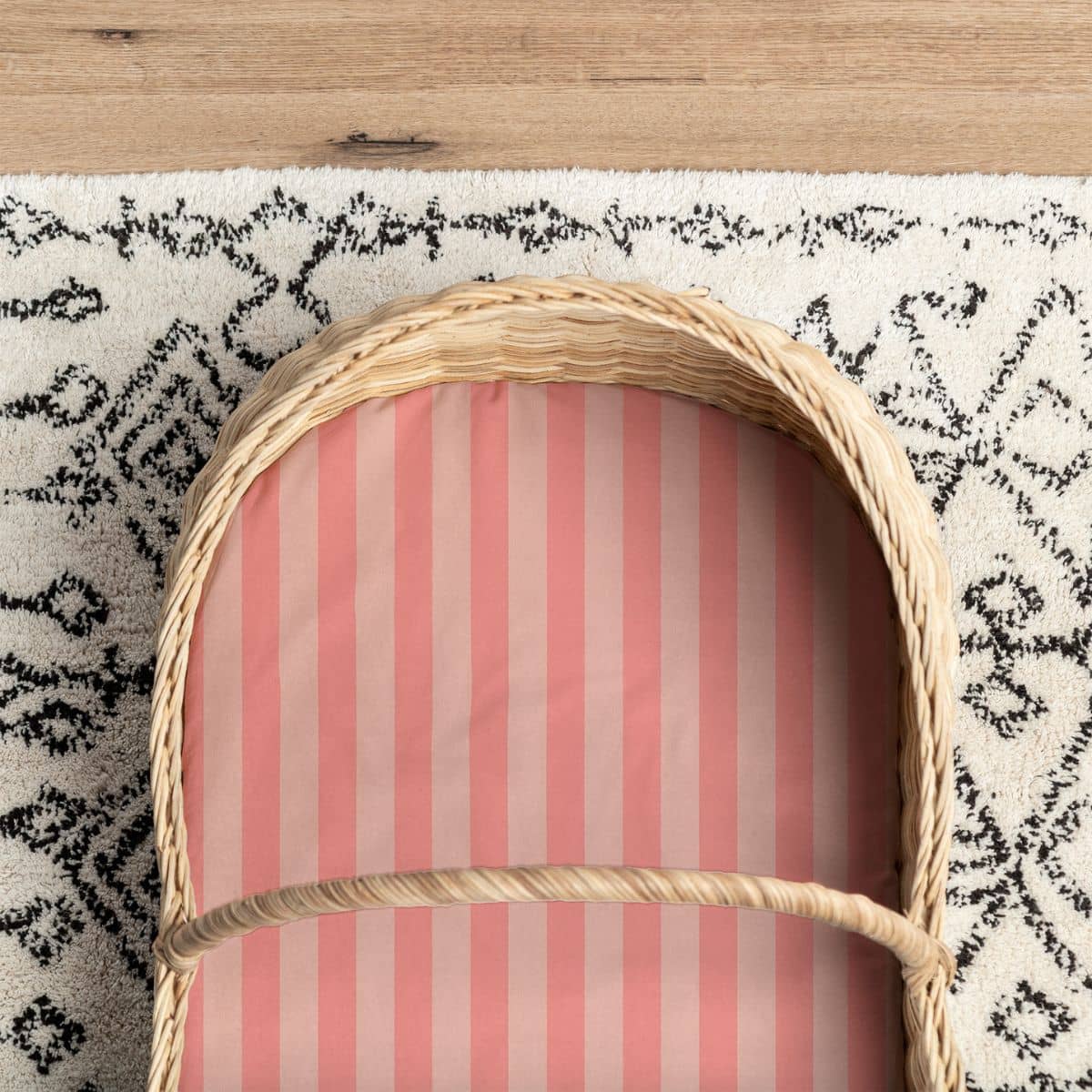 Little Human Linens Waterproof Small Bassinet Sheet - Peach Candy - Image 2