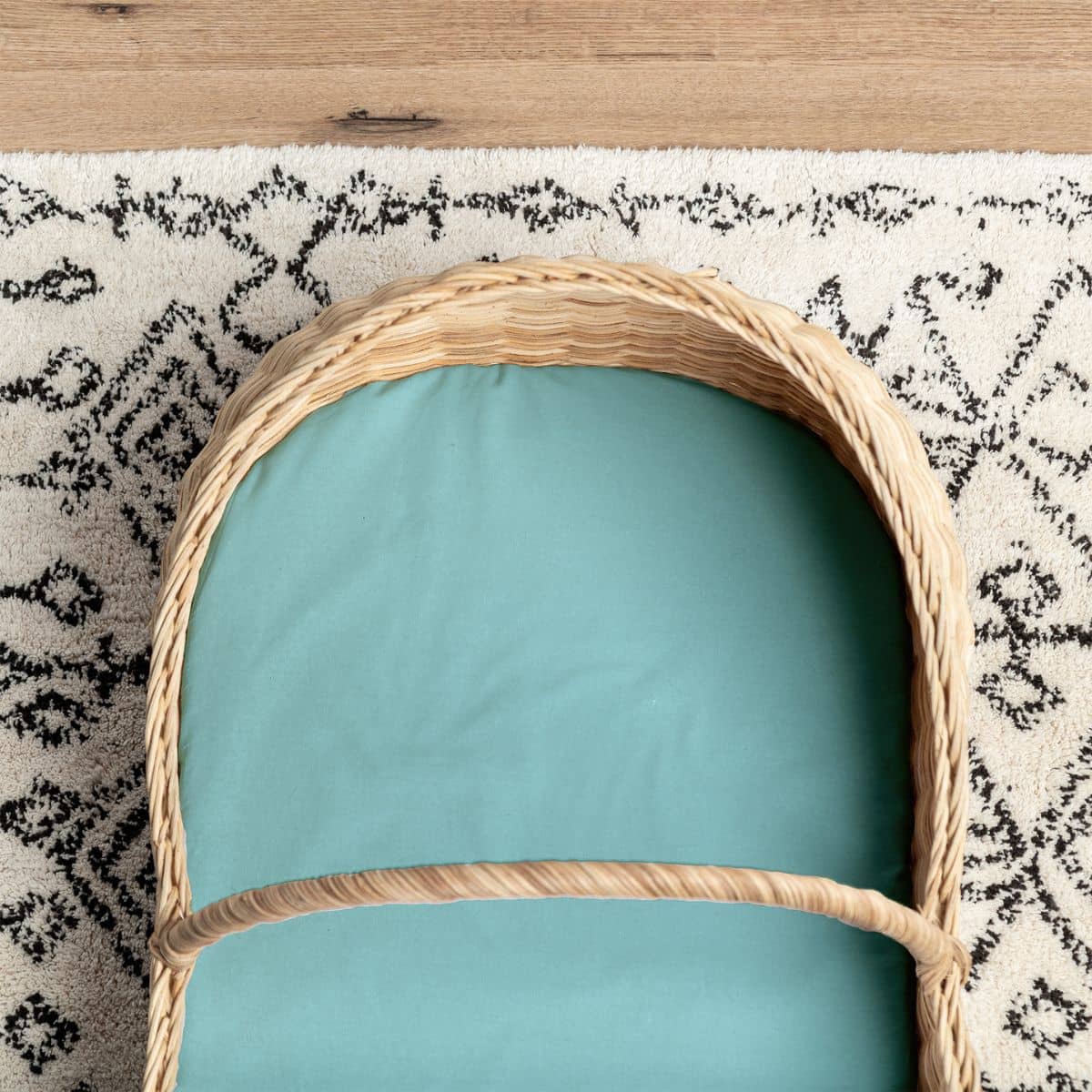 Little Human Linens Waterproof Small Bassinet Sheet - Teal - Image 2