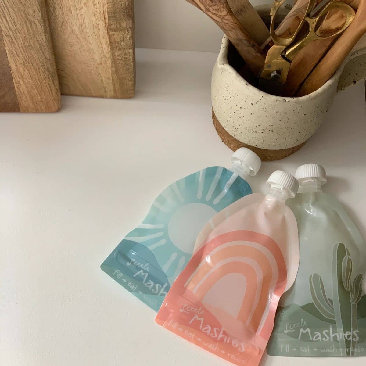 Little Mashies Reusable Squeeze Pouch - Boho - 10 pack - Image 4