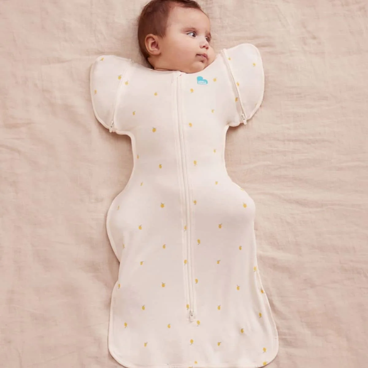 Love to Dream Transition Swaddle UP 1.0 TOG Bamboo Viscose - Cream Lemons - Image 2