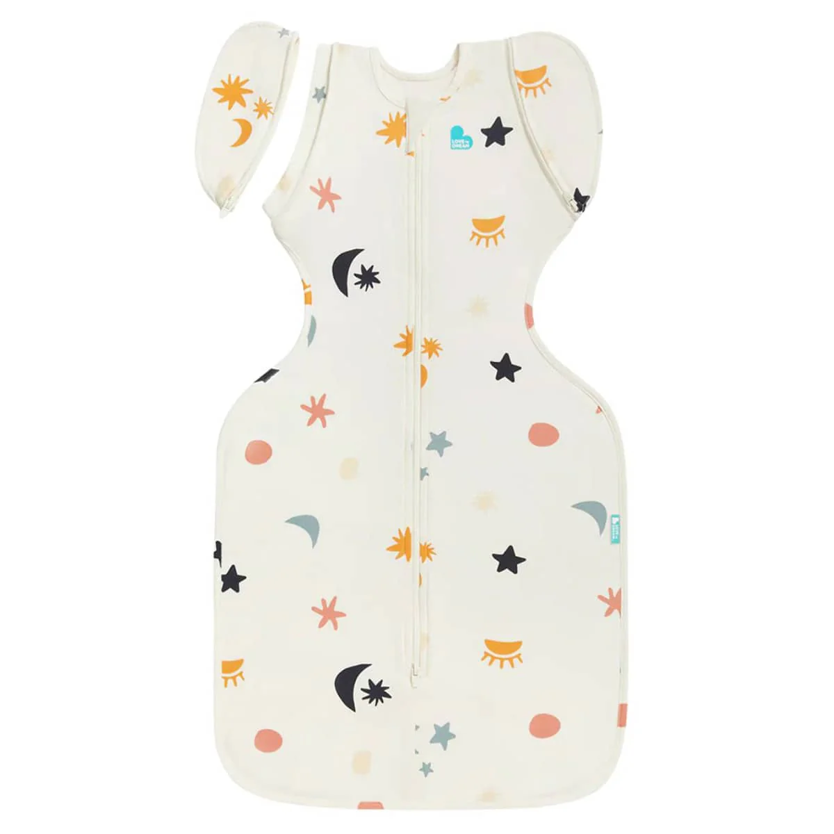 Love to Dream Transition Swaddle UP 1.0 TOG Organic Cotton - Buff Lunar