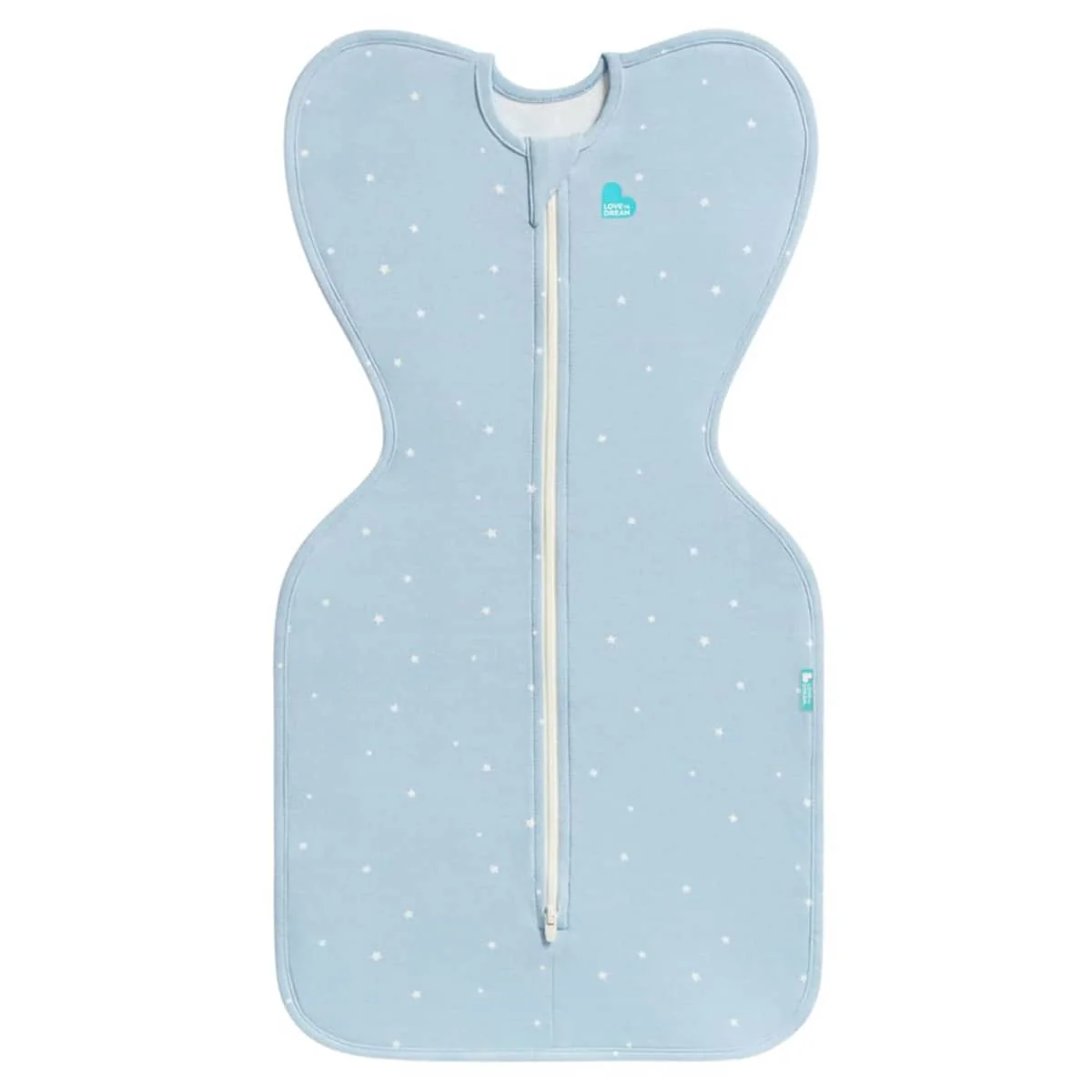 Love to Dream Original Swaddle UP 1.0 TOG Stretch Cotton - Powder Blue Twinkle