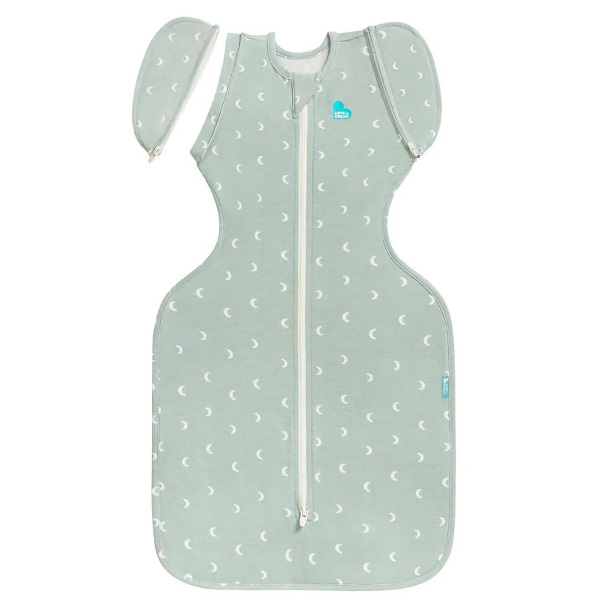 Love to Dream Transition Swaddle UP 1.0 TOG Stretch Cotton - Olive Moon