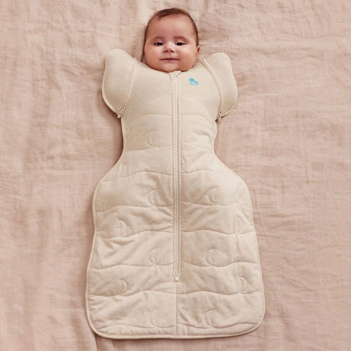 Love to Dream Transition Swaddle UP 3.5 TOG Quilted Stretch Cotton - Oatmeal - Image 2