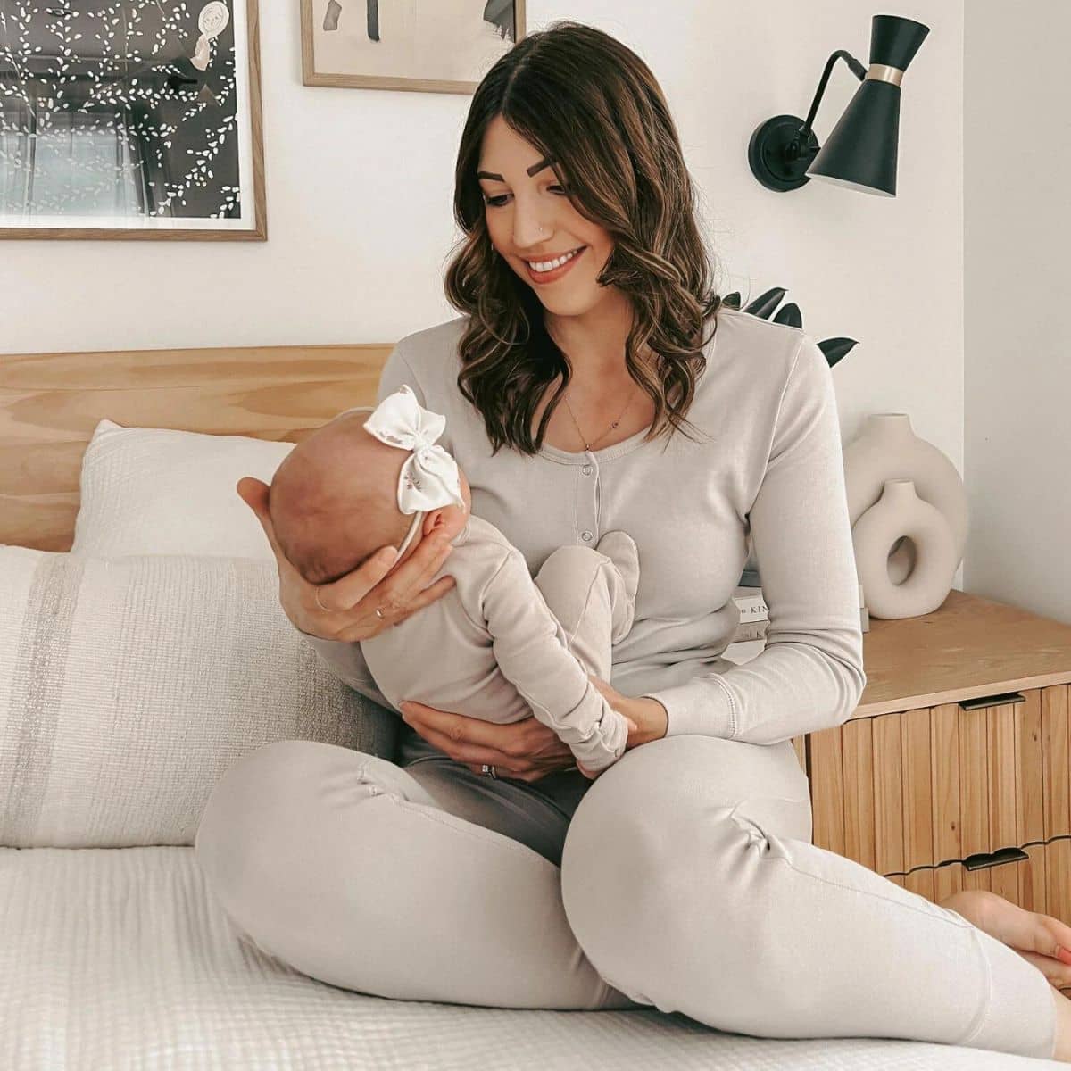 L'ovedbaby Organic 2-Way Zipper Footie - Light Grey - Image 3