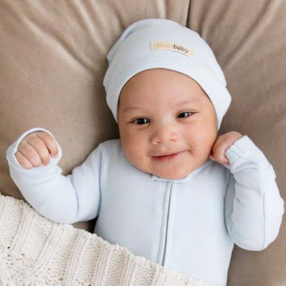 L'ovedbaby Organic Cute Cap - Moonbeam - Image 3