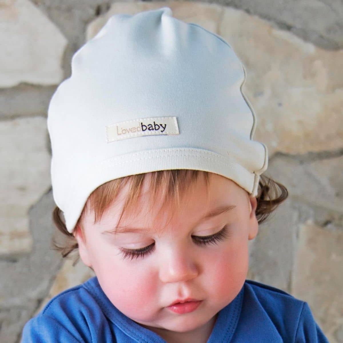 L'ovedbaby Organic Cute Cap - Stone - Preemie/Newborn - Image 2