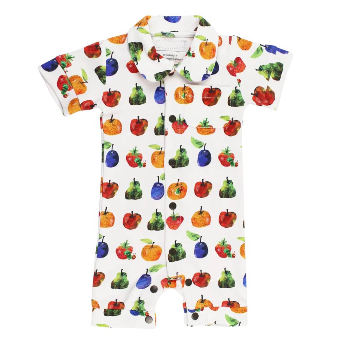 L'ovedbaby x The Very Hungry Caterpillar Organic Short Sleeve Coverall - Fruit
