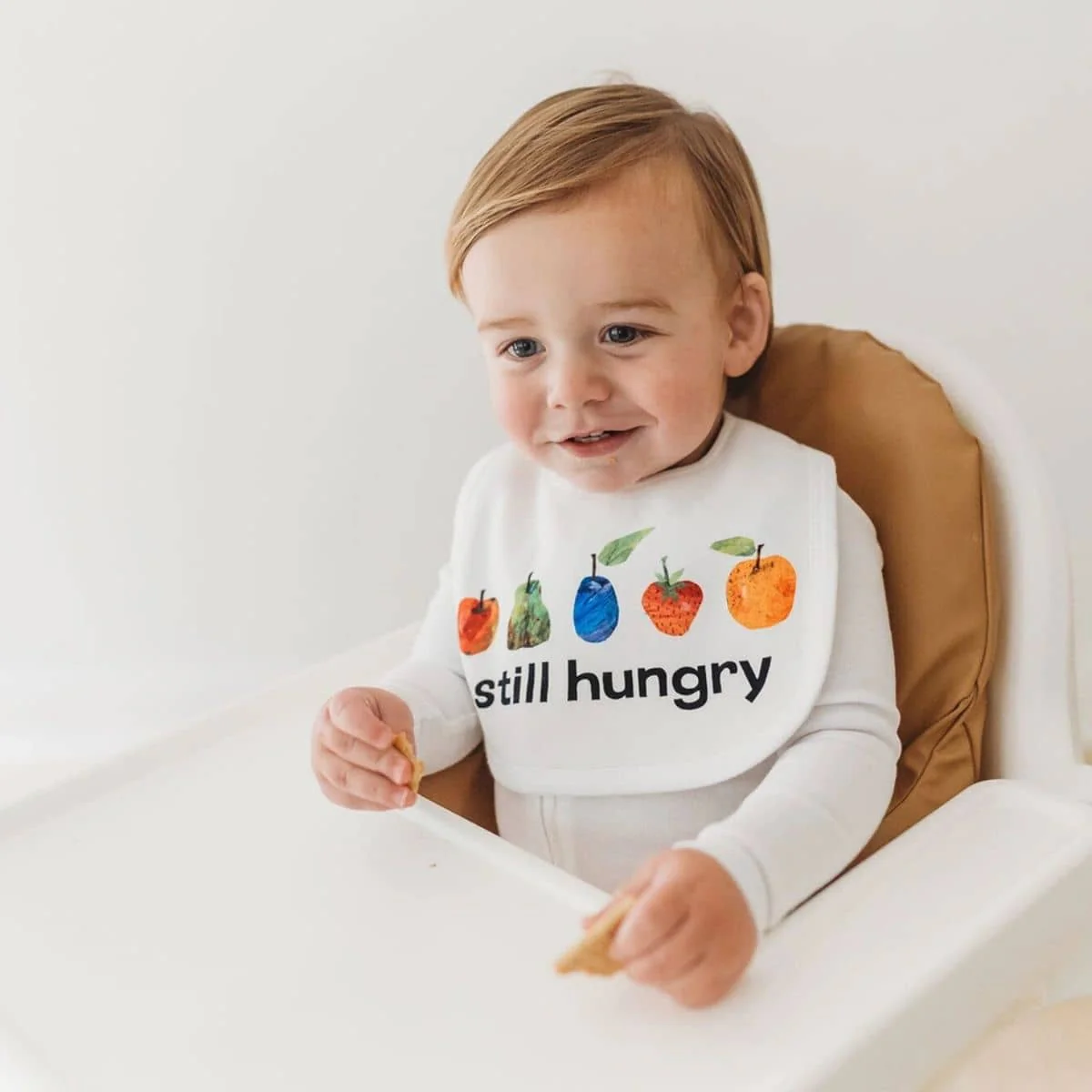 L'ovedbaby x The Very Hungry Caterpillar Organic Two Layer Reversible Bib - Fruits - Image 2