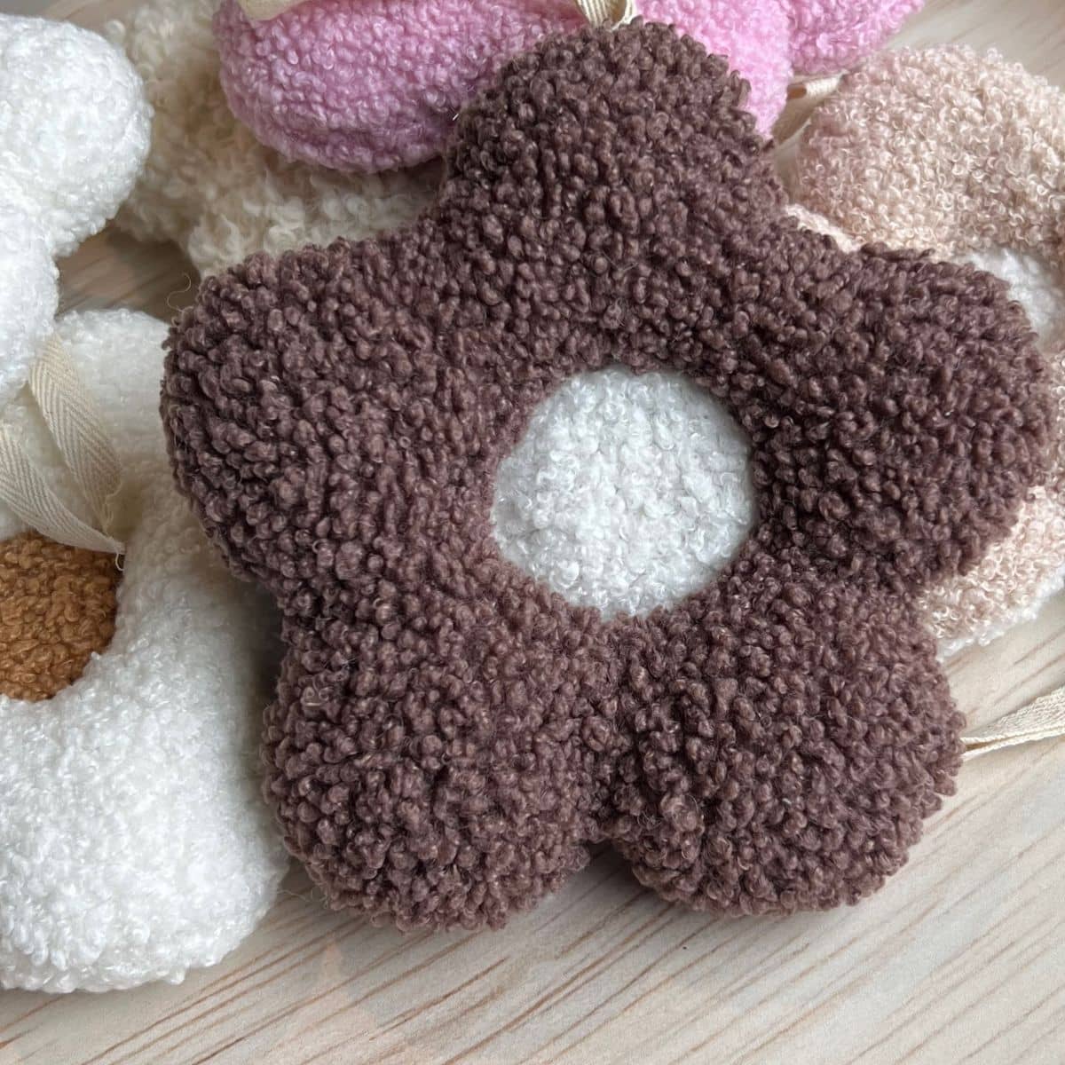 Luna Mae Creations - Pacifier Holder - Cozy Cocoa Daisy - Image 2