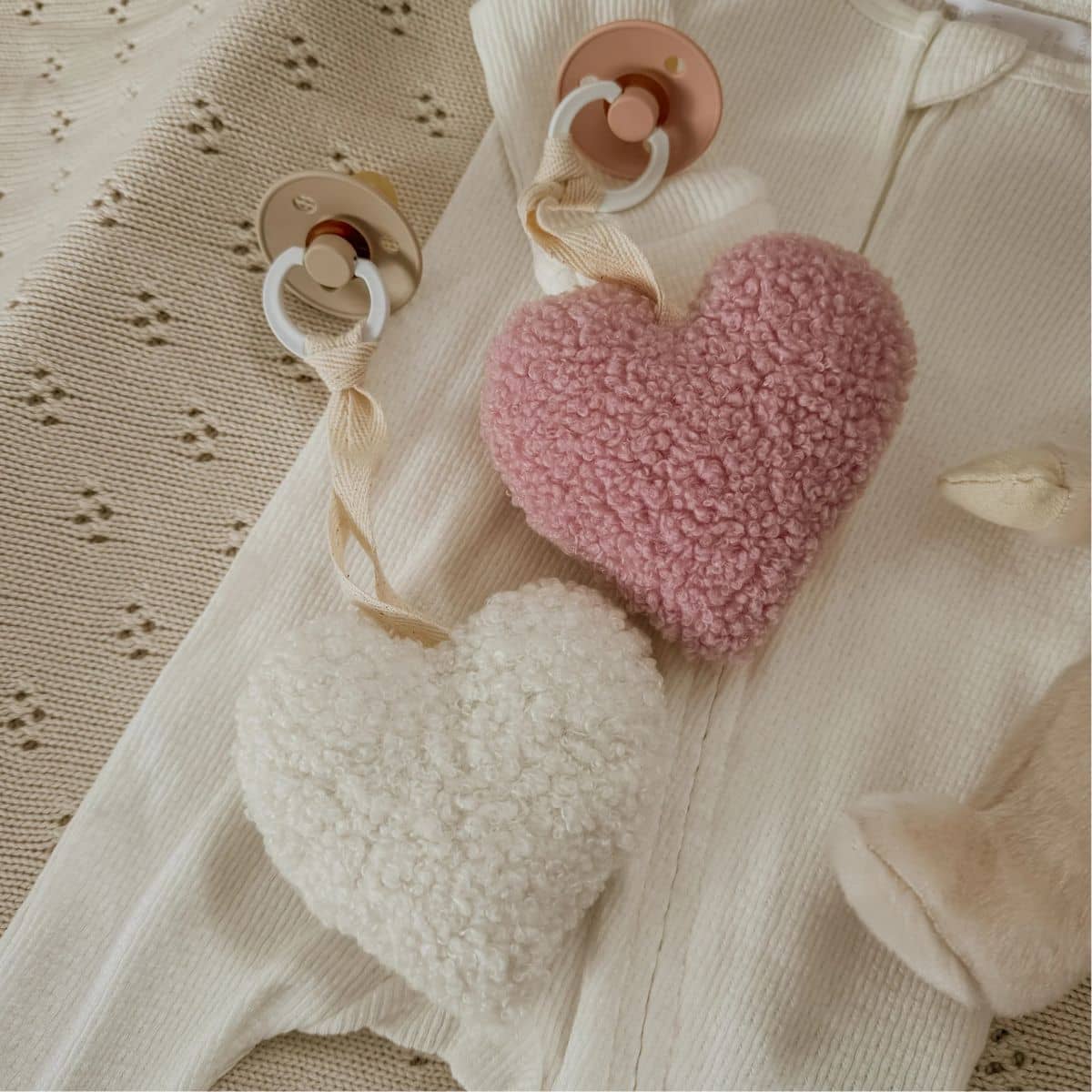 Luna Mae Creations - Pacifier Holder - Heartfelt Blush - Image 3