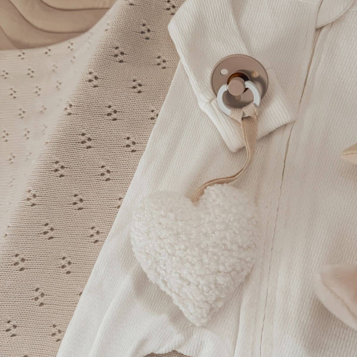 Luna Mae Creations - Pacifier Holder - Heartfelt Ivory - Image 2