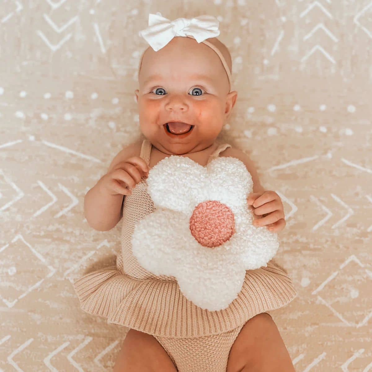 Luna Mae Creations - Small Cushion - Sakura White Daisy - Image 2