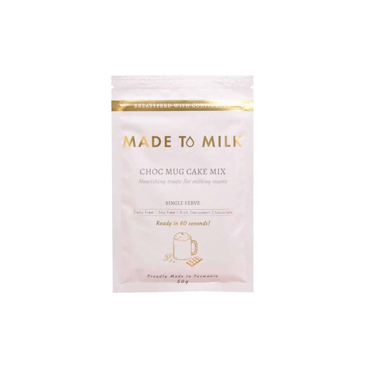 Made to Milk Lactation Chocolate Mug Cake Mix - Single Serve
