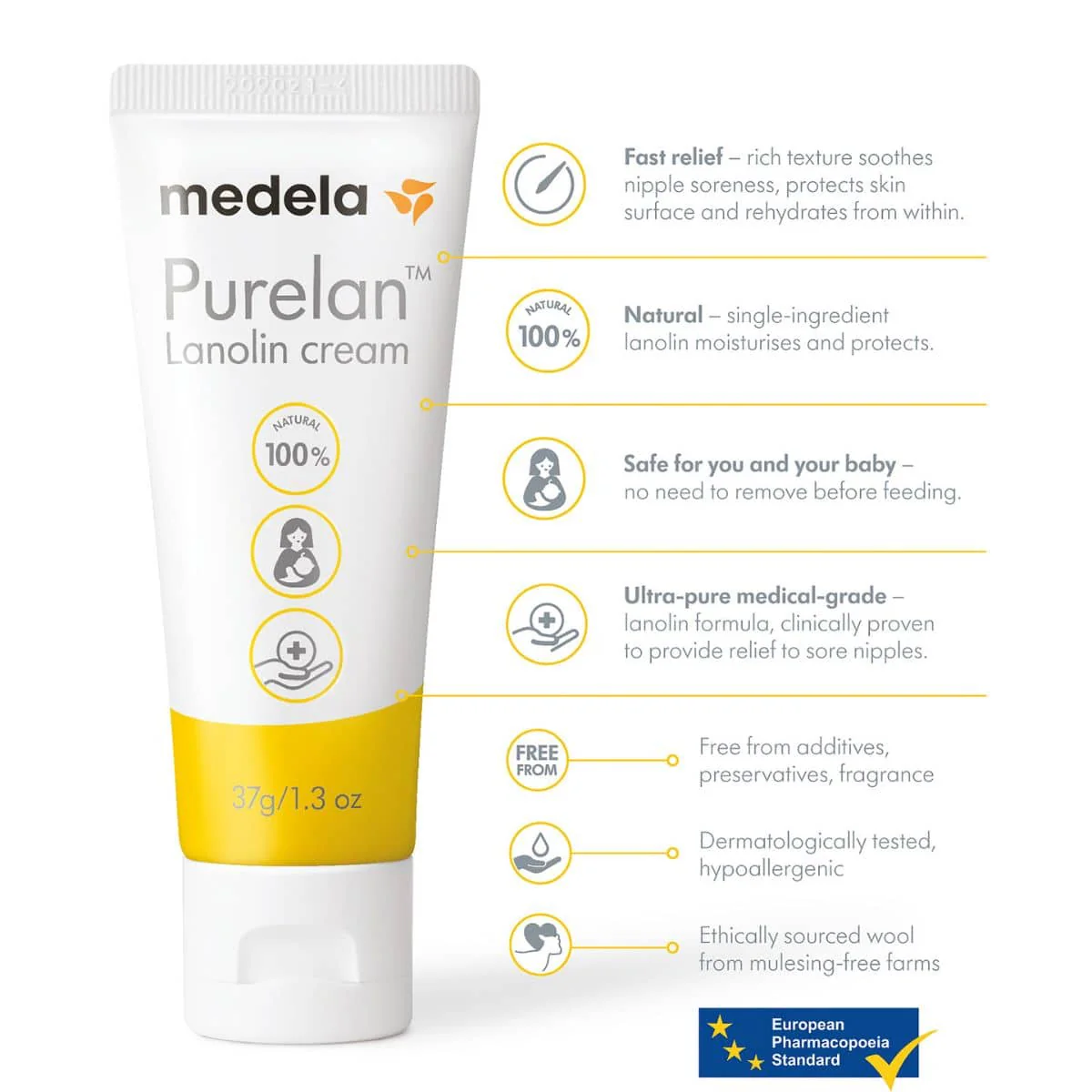 Medela PureLan Lanolin Nipple Cream - Image 3
