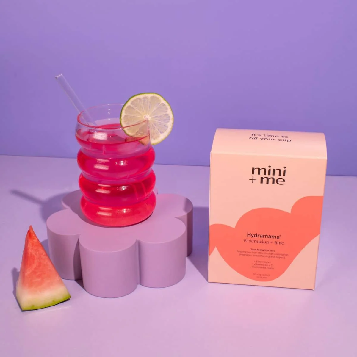 Mini + Me Hydramama Hydration Support Drink - Watermelon and Lime - Image 3