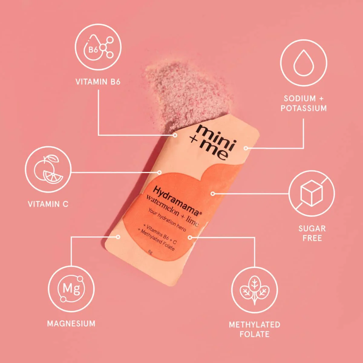 Mini + Me Hydramama Hydration Support Drink - Watermelon and Lime - Image 4