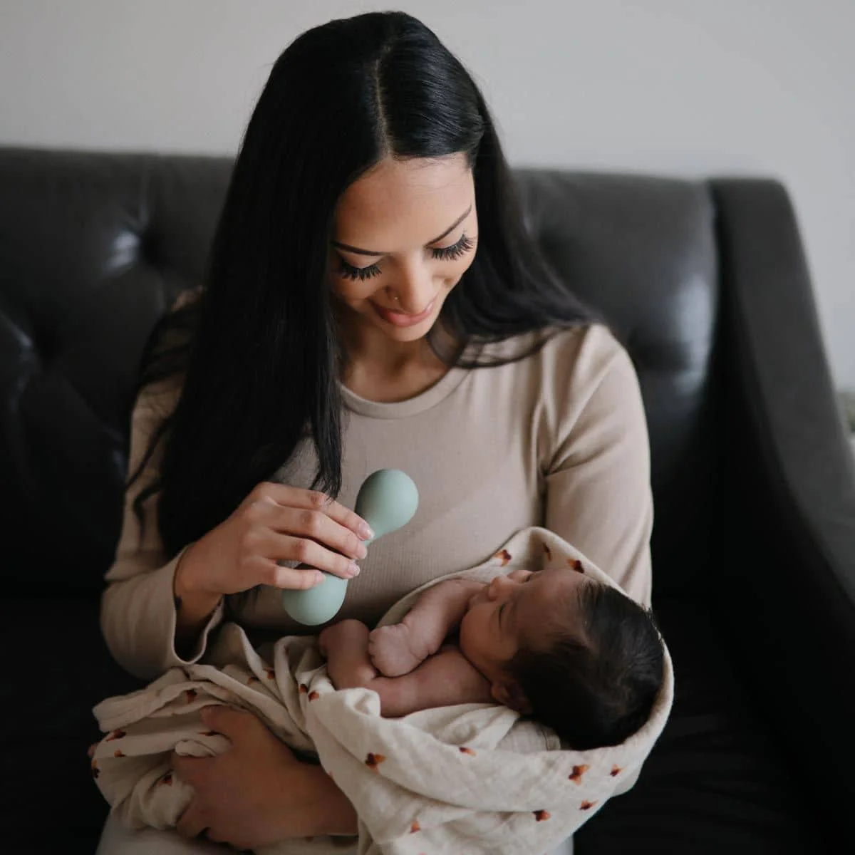Mushie Silicone Baby Rattle - Image 5